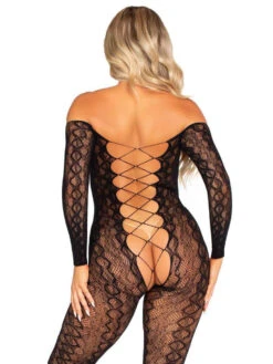 LA89357, Python Net Crotchless Footless Bodystocking -Funky Lingerie Outlet 89357 006 001 00999.1742445330