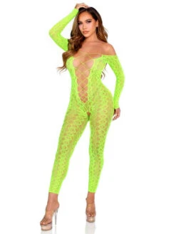 LA89357, Python Net Crotchless Footless Bodystocking -Funky Lingerie Outlet 89357 03 031 36255.1742445268