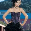LEG AVENUE Satin And Lace Corset * 8991 -Funky Lingerie Outlet 8991 50373.1406753326