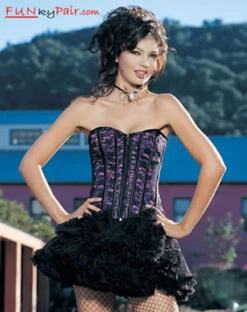 LEG AVENUE Satin And Lace Corset * 8991