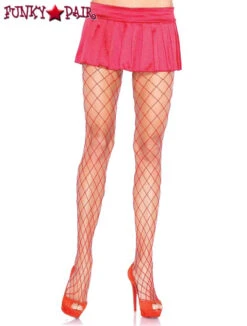 LA-9005, Diamond Net PantyHose -Funky Lingerie Outlet 9005 Red 97012.1567997183