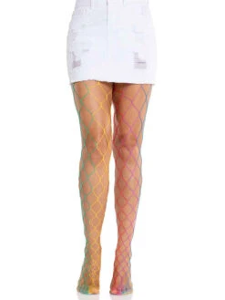 LA9010, Rainbow Fence Net Tights -Funky Lingerie Outlet 9010 03 101 34065.1741994435