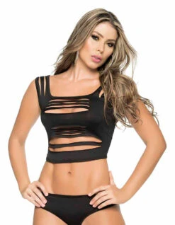 MA9025, Cutout Top By Mapale -Funky Lingerie Outlet 9025 Black Front 30353.1677178653