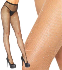 LA9026, Fishnet Crystalized Tights