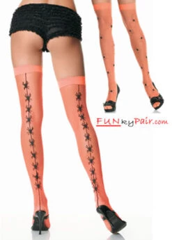 LA-9042, Spider Charm Fishnet Stockings