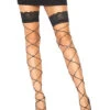 LA-9119, Crystallized Net Thigh Highs 1 LA-9119, Crystallized Net Thigh Highs -Funky Lingerie Outlet 9119 01 001 44339.1568195671