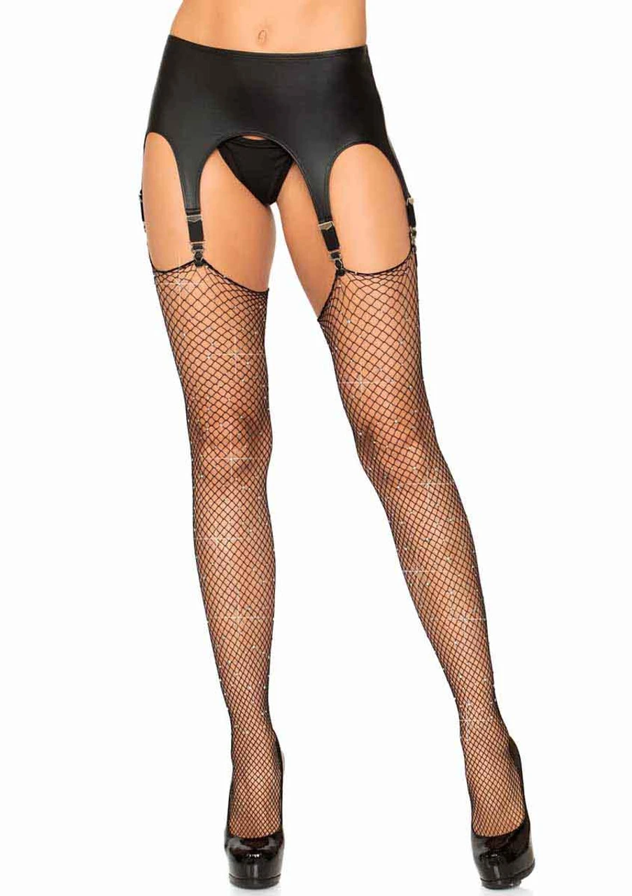 LA-9124, Rhinestone Fishnet Stockings By Leg Avenue 5 LA-9124, Rhinestone Fishnet Stockings By Leg Avenue - Image 3