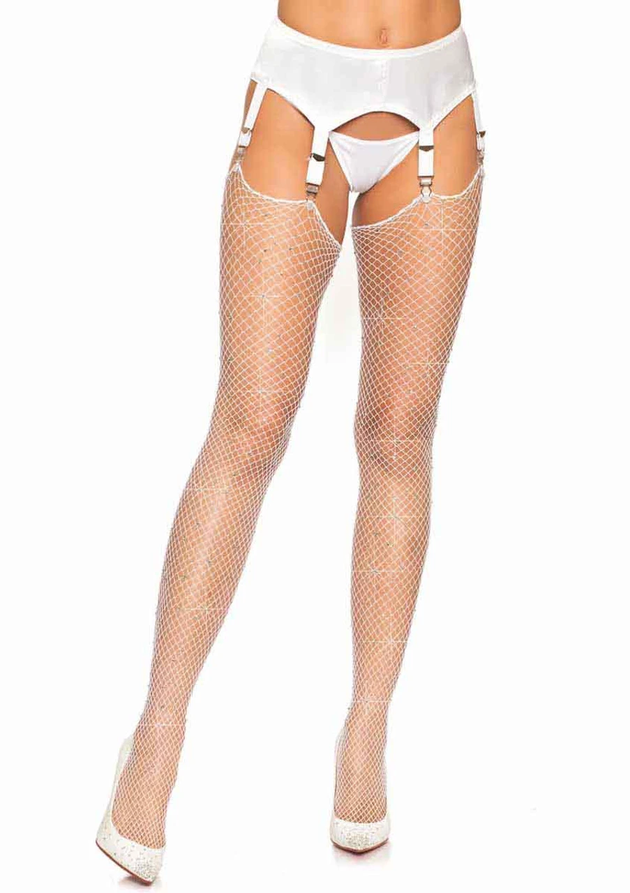 LA-9124, Rhinestone Fishnet Stockings By Leg Avenue 3 LA-9124, Rhinestone Fishnet Stockings By Leg Avenue