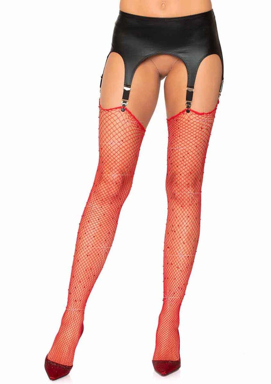 LA-9124, Rhinestone Fishnet Stockings By Leg Avenue 4 LA-9124, Rhinestone Fishnet Stockings By Leg Avenue - Image 2