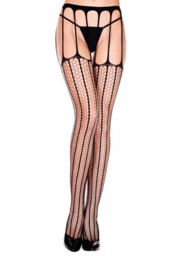 ML-914, Hexagon Holes Suspender Pantyhose