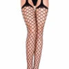 MUSIC LEGS ML-915, Diamond Net Suspender Pantyhose -Funky Lingerie Outlet 915 front 09939.1660024218