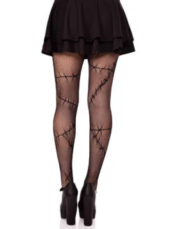 LA9247, Stitched Up Net Tights -Funky Lingerie Outlet 9247 02 001 92746.1741886436
