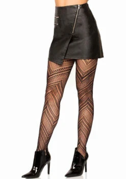 LA-9289, Chevron Net Tights By Leg Avenue