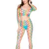 MUSIC LEGS ML-9310, Rainbow Crop Top And Matching Pant -Funky Lingerie Outlet 9310 03692.1706679030
