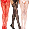 MUSIC LEGS ML-933, Bow Lace Suspender Pantyhose -Funky Lingerie Outlet 933 74842.1582682340
