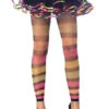 LA-9661, Rainbow Striped Footless Tights