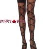 LA-9700, Sheer Diamond Pattern Stockings