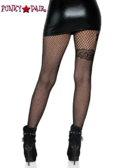 LA-9720, Gunslinger Garter Net Tights By Leg Avenue -Funky Lingerie Outlet 9720 02 001 69475.1657901587