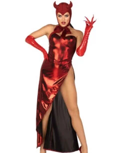 LA87157, Red Starlet Costume Dress With High Slit By Leg Avenue -Funky Lingerie Outlet A1088 F 66891.1693974899