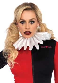 LEG AVENUE A1526, Satin Pleated Ruffle Collar