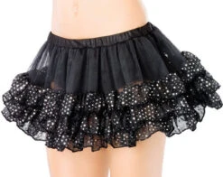 LEG AVENUE LA-1701, Sequin Silver Dot Petticoat