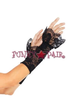 LEG AVENUE LA-1955, Scalloped Lace Ruffle Arm Warmer