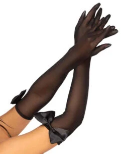 LA2044, Mesh Gloves With Bow