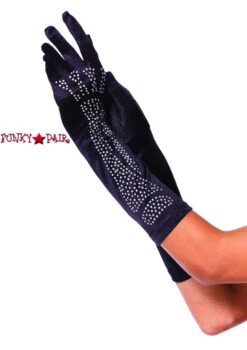 LEG AVENUE LA-2710, Rhinestone Bone Glove
