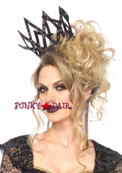 LEG AVENUE LA-2736, Metallic Lace Crown