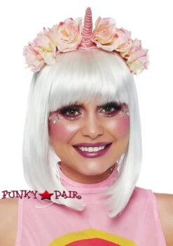 Pink Flower Unicorn Headband -A2852