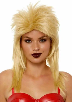 LEG AVENUE A2862, 21" Unisex Rockstar Wig. -Funky Lingerie Outlet A2862 Blonde 10336.1663611624