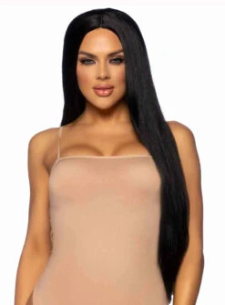 A2864, Long Black Straight Wig -Funky Lingerie Outlet A2864 Black 15794.1696528394