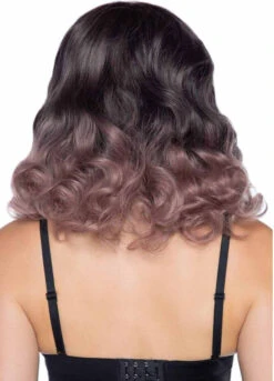 LEG AVENUE A2865, Curly Ombre Bob Wig -Funky Lingerie Outlet A2865 Mauve B 92988.1663611141