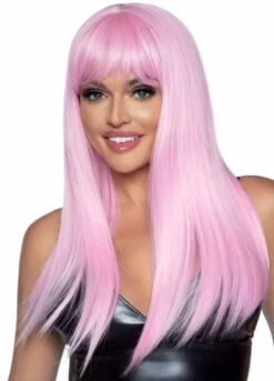 A2881, Long Wig With Bang -Funky Lingerie Outlet A2881 Pnk 87179.1663610600