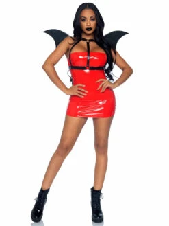 A2890, Faux Leather Bat Wings By Leg Avenue -Funky Lingerie Outlet A2890 01 001 92812.1696722096