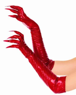 A2897, Vinyl Claw Gloves By Leg Avenue -Funky Lingerie Outlet A2897 Red 63478.1696525801