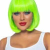 A2907, Neon Green Bob Wig