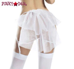 White Crotchless Panty With Back Veil Lingerie -Funky Lingerie Outlet AB3052WT whtbck bck 17579.1543908837