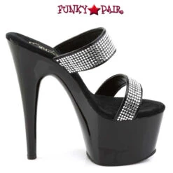 Pleaser ADORE-702-2 7 Inch Slide With Two-Band Rhinestones -Funky Lingerie Outlet ADORE 702 2 B RS13 65766.1566186526