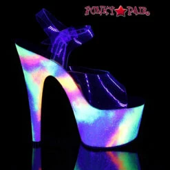 Pleaser | Adore-708GXY, 7 Inch Galaxy Effect Platform Ankle Strap Sandal -Funky Lingerie Outlet ADORE 708GXY C NGXY13 12034.1566187100