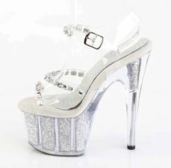 PLEASER ADORE-708PREM-STNG, 7" Ankle Strap Sandal With Crystal Rhinestones And Glitter Insert 8 PLEASER ADORE-708PREM-STNG, 7" Ankle Strap Sandal With Crystal Rhinestones And Glitter Insert -Funky Lingerie Outlet ADORE 708PREM STNG C SG05 56340.1744305691