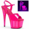 PLEASER ADORE-709UVT, 7 Inch Ankle Strap With Tint Platform -Funky Lingerie Outlet ADORE 709UVT 65644.1668624813