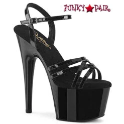 PLEASER ADORE-717, 7 Inch Criss Cross Ankle Strap Sandal -Funky Lingerie Outlet ADORE 717 FP 69197.1733414036