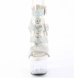 PLEASER ADORE-756RS, 7 Inch Rhinestones T-Strap Sandal -Funky Lingerie Outlet ADORE 756RS SRS TPU C01 51940.1725434350