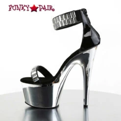 Pleaser Adore-769RS, 7 Inch Ankle Cuff With Rhinestones Sandal -Funky Lingerie Outlet ADORE 769RS B SCH05 72928.1585072996