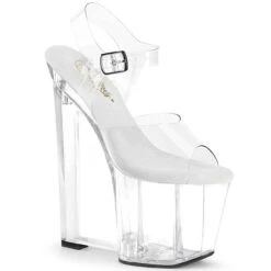 PLEASER AMAZE-808, 8 Inch Wedge Heel Ankle Strap