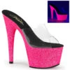 PLEASER Adore-701UVG, 7 Inch Neon UV Reactive Exotic Dancer Shoes -Funky Lingerie Outlet Adore 701UVG 00659.1566185892