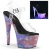 Pleaser | Adore-708REFL, 7 Inch Platform Sandal With Reflective Galaxy -Funky Lingerie Outlet Adore 708REFL 77655.1567559500