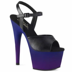 PLEASER Adore-709BP, Blue Purple Ombre Platform Sandal CLEARANCE