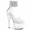Pleaser | Adore-724RS-02, 7" Multi Rhinestones Ankle Cuff Platform Sandal -Funky Lingerie Outlet Adore 724RS 02 45648.1653465395